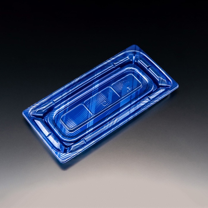 リスパック 惣菜容器　バイオカップ優枠　本体 23-11B PABH507　ルミナスブルー 50枚/袋（ご注文単位12袋）【直送品】