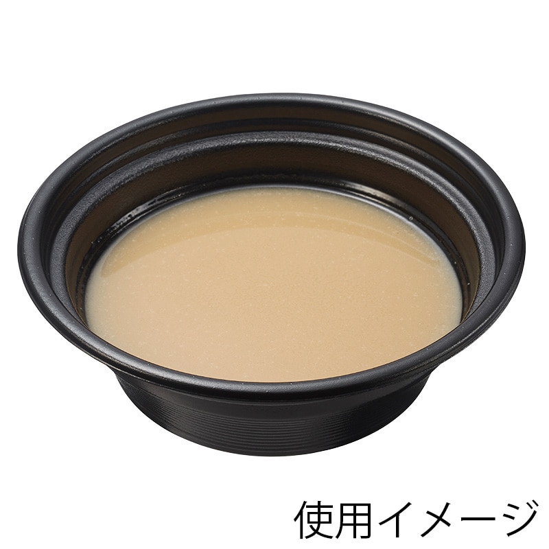 リスパック 麺容器 麺丼 (490)黒 50枚/袋