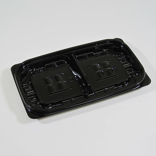 リスパック 惣菜容器 クリーンカップガード 本体 300B 2S PAQA191 黒 50枚/袋(ご注文単位32袋)【直送品】