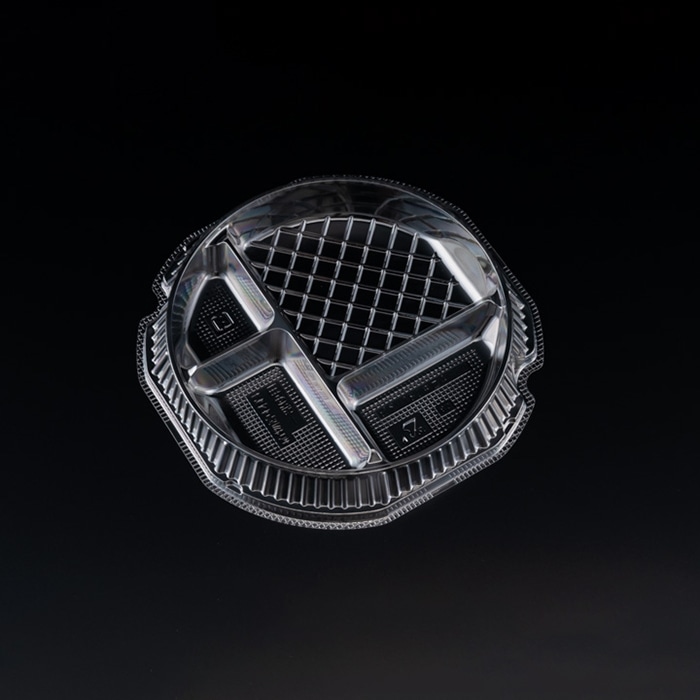 リスパック 冷やし麺容器　バイオピタリ　中皿4S-2 182 PBAA522 100枚/袋（ご注文単位12袋）【直送品】