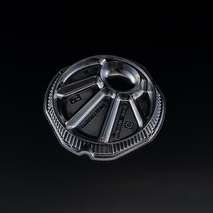 リスパック 冷やし麺容器　バイオピタリ　中皿5S-C 182 PBAA553 100枚/袋（ご注文単位12袋）【直送品】