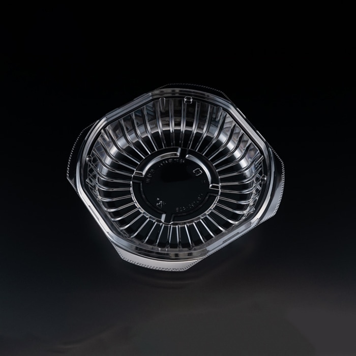 リスパック 冷やし麺容器　バイオピタリ　本体 195-42B PBAA621　クリアー 100枚/袋（ご注文単位4袋）【直送品】