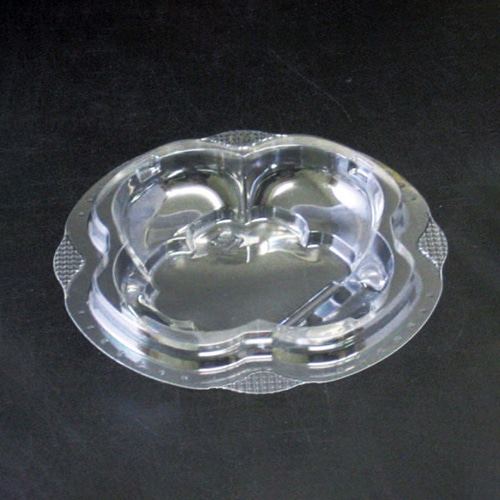 リスパック サラダ容器 クリーンカップ よつば 内嵌合蓋 11-OC クリアー防曇 PAPR869 50枚/袋（ご注文単位18袋）【直送品】