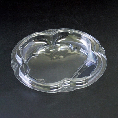 リスパック サラダ容器 クリーンカップ よつば 内嵌合蓋 15ーOC クリアー防曇 PAPR909 50枚/袋（ご注文単位18袋）【直送品】