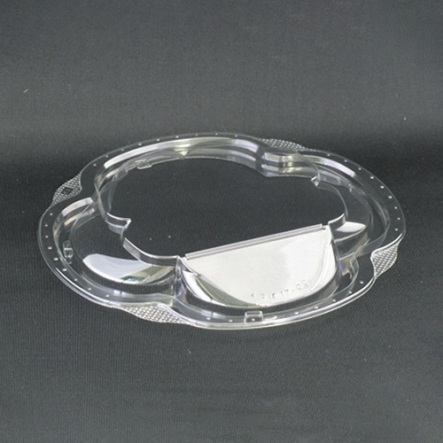 リスパック サラダ容器 クリーンカップ よつば 内嵌合蓋 17-OC クリアー防曇 PAPR929 50枚/袋（ご注文単位8袋）【直送品】