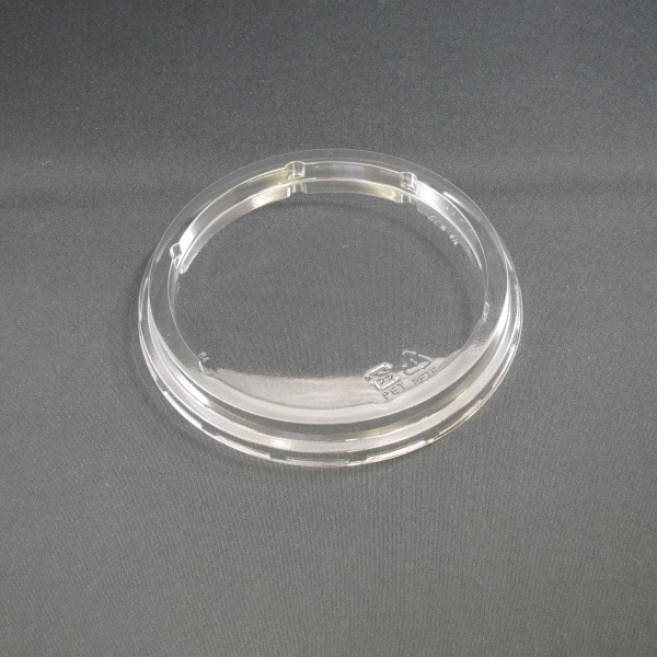 リスパック 冷し麺容器　クリーンボール　平蓋 M　中 クリアー防曇 50枚/袋（ご注文単位18袋）【直送品】