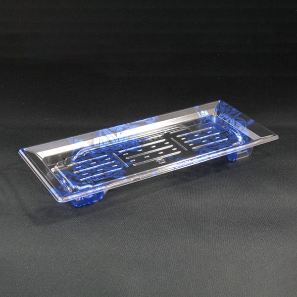 リスパック 寿司容器 バイオPET ふれあい 本体 25-12B はまい青 FABP113 50枚/袋(ご注文単位16袋)【直送品】