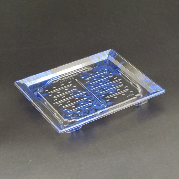 リスパック 寿司容器 バイオPET ふれあい 本体 20-17B はまい青 FABP143 50枚/袋(ご注文単位12袋)【直送品】