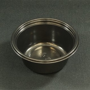 リスパック 冷麺セット容器 カップ 96パイ 140B 黒 PCVC742 100枚/袋（ご注文単位12袋）【直送品】