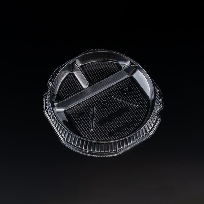 リスパック 冷やし麺容器　バイオピタリ　中皿3S-2 195 PBAA712 100枚/袋（ご注文単位8袋）【直送品】