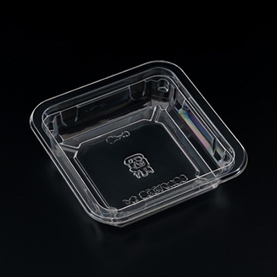 リスパック 惣菜容器 クリーンカップ 本体 88角 100BS 改 クリアー PAPK059 100枚/袋（ご注文単位15袋）【直送品】