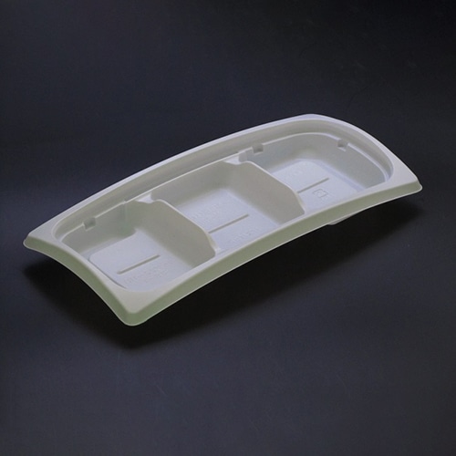 リスパック 惣菜容器　バイオデリカリッジ　本体 22-11B　3S-1 RHBH841　白 50枚/袋（ご注文単位16袋）【直送品】