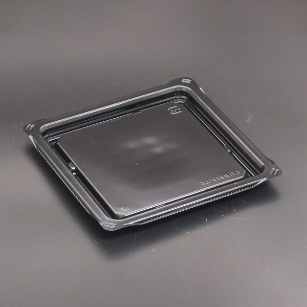 リスパック 青果容器　クリーンカップキューブ　内嵌合蓋 13-TC 黒 50枚/袋（ご注文単位12袋）【直送品】