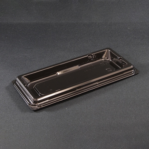 リスパック 青果容器　クリーンカップ　キューブH　本体 04B 黒 50枚/袋（ご注文単位16袋）【直送品】