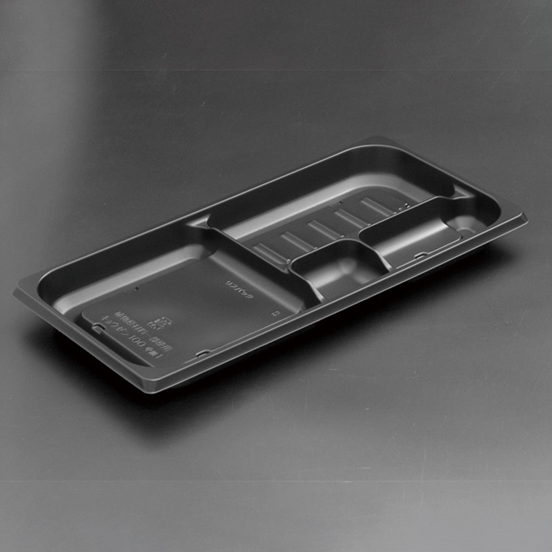 リスパック 弁当容器 饗膳 中皿1 100 黒 50枚/袋(ご注文単位12袋)【直送品】