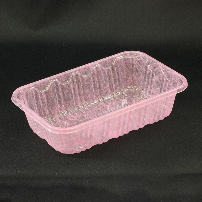 リスパック 青果容器　フルーツ 2　U ピンク 100枚/袋（ご注文単位10袋）【直送品】