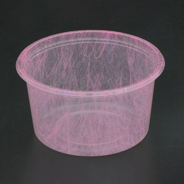 リスパック 青果容器　クリーンカップ　本体 150パイ　700B　新U ピンク 50枚/袋（ご注文単位9袋）【直送品】
