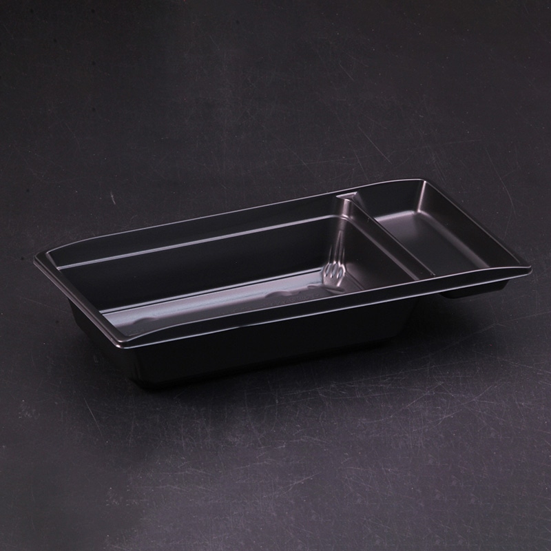 リスパック 弁当容器 饗庵 中皿2 3 黒 RHHL331 50枚/束(ご注文単位18束)【直送品】