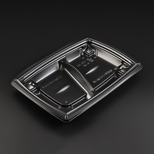 リスパック 惣菜容器 バイオデリカ むすび 本体 20ー14B 2S 黒 RHBS402 50個/袋（ご注文単位16袋）【直送品】