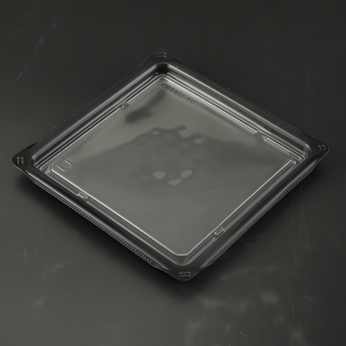 リスパック 青果容器 クリーンカップキューブ 内嵌合蓋 15-TC フチ黒 50枚/袋(ご注文単位12袋)【直送品】