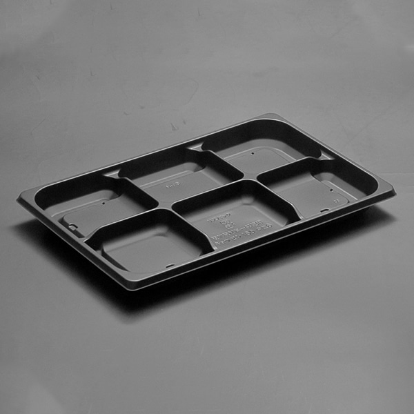 リスパック 弁当容器　饗膳　中皿6 150 RHHK571　黒 50枚/袋（ご注文単位12袋）【直送品】
