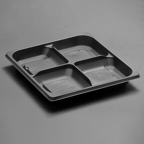 リスパック 弁当容器　饗膳　中皿10 70 RHHK291　黒 50枚/袋（ご注文単位12袋）【直送品】