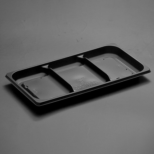 リスパック 弁当容器　饗膳　中皿3 100 RHHK441　黒 50枚/袋（ご注文単位12袋）【直送品】