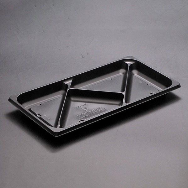 リスパック 弁当容器　饗膳　中皿4 100 RHHK451　黒 50枚/袋（ご注文単位12袋）【直送品】