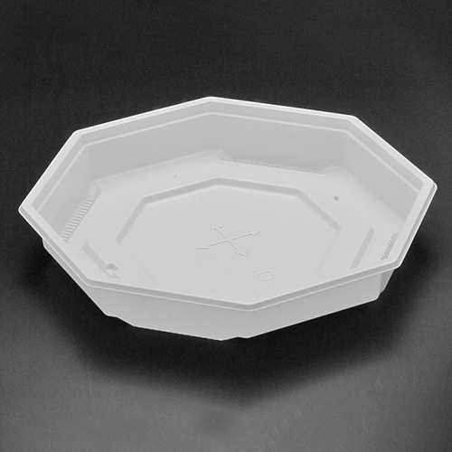 リスパック 弁当容器　饗膳八角　本体 20B RHHK602　白 50枚/袋（ご注文単位12袋）【直送品】