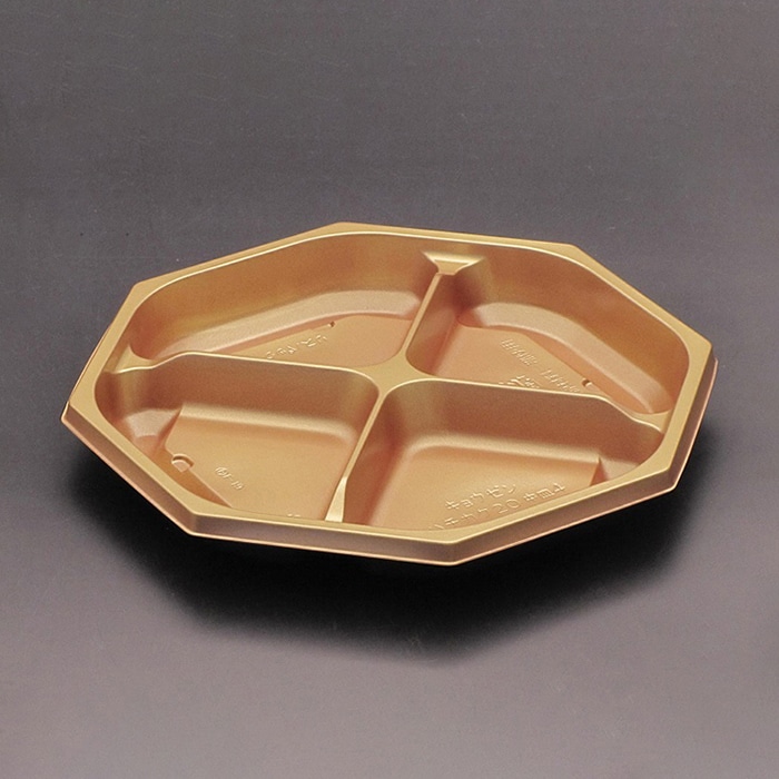 >リスパック 弁当容器 饗膳 八角 中皿4 20 ひかり RHHK623 50枚/袋（ご注文単位12袋）【直送品】