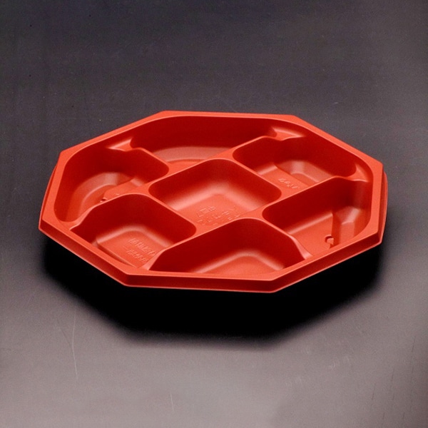 リスパック 弁当容器　饗膳八角　中皿7 20中皿7　RBS RHHK632 50枚/袋（ご注文単位12袋）【直送品】