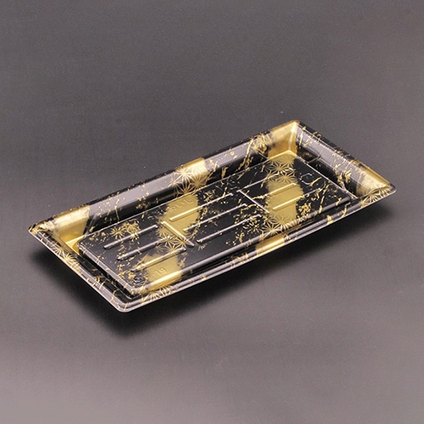 リスパック 刺身容器 ふれあい L 本体 25-12B こうとく金 FLBP410 50枚/袋（ご注文単位16袋）【直送品】