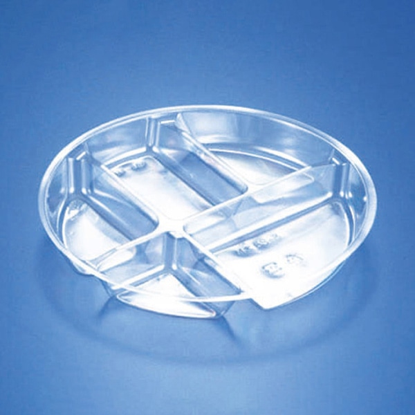 リスパック 冷し麺容器 クリーンボール 中皿 M 大 5S-3 新 クリアー防曇 PAPS206 100枚/袋（ご注文単位12袋）【直送品】