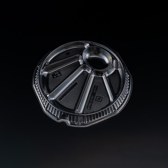 リスパック 冷やし麺容器 バイオピタリ 中皿5S-C 195 PBAA753 100枚/袋(ご注文単位8袋)【直送品】