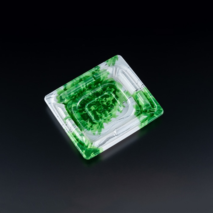 リスパック 惣菜容器　バイオカップ優枠　本体 13-11B PABH602　モダンレタス 50枚/袋（ご注文単位24袋）【直送品】