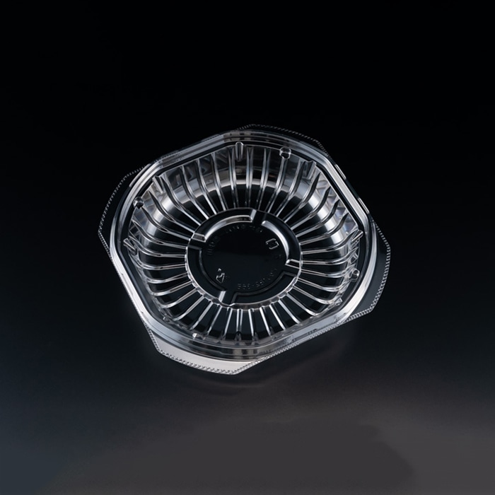 リスパック 冷やし麺容器 バイオピタリ 本体 182-36B PBAA411 クリアー 100枚/袋(ご注文単位6袋)【直送品】