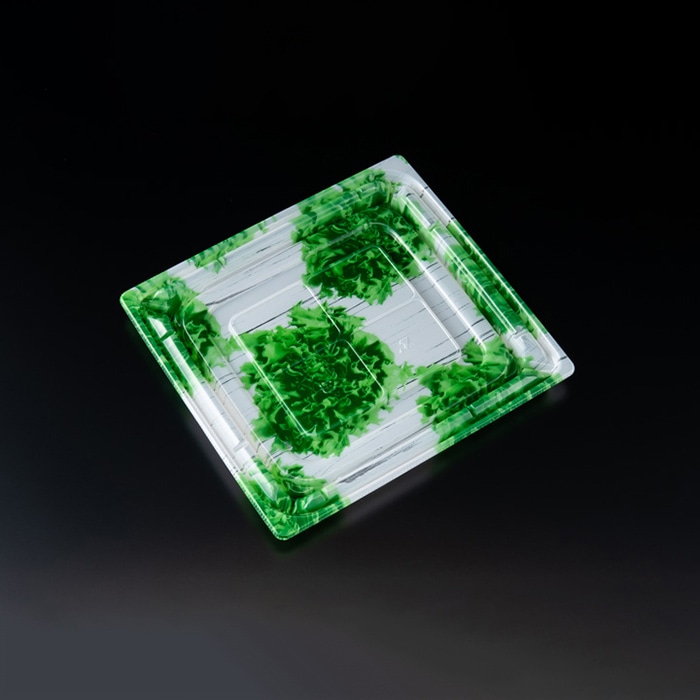 リスパック 惣菜容器　バイオカップ優枠　本体 20-22B PABH611　モダンレタス 50枚/袋（ご注文単位8袋）【直送品】