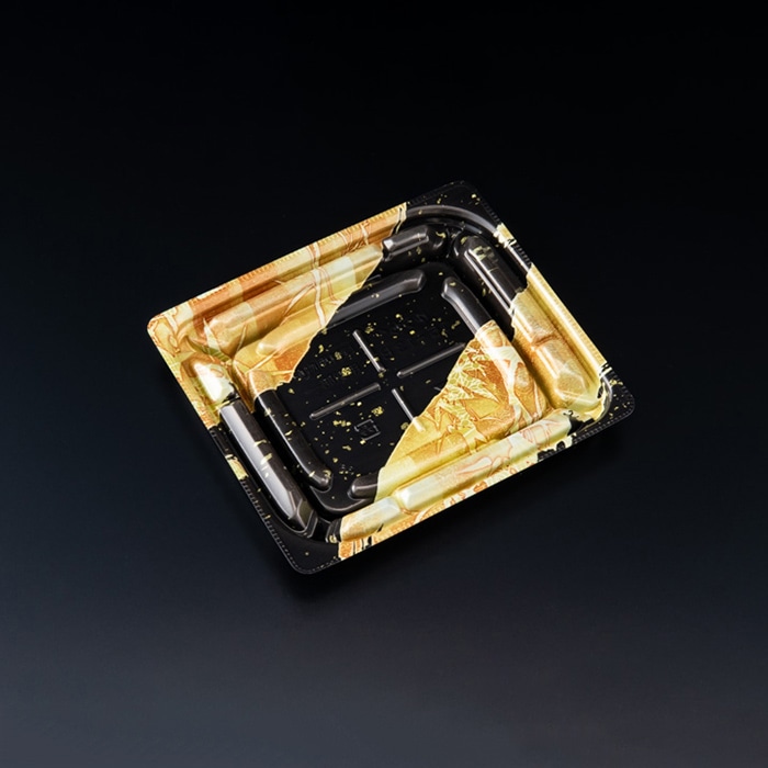 リスパック 惣菜容器 バイオデリカ優枠 本体 15-13B RHBU355 K-あらまし金 50枚/袋(ご注文単位20袋)【直送品】