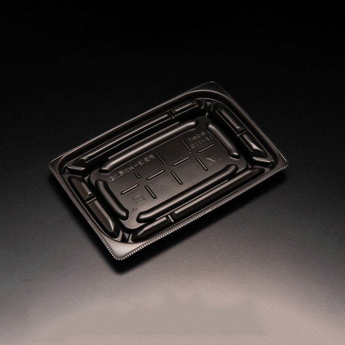 リスパック 惣菜容器 バイオデリカ優枠 本体 17-11B RHBU401 黒 50枚/袋(ご注文単位20袋)【直送品】