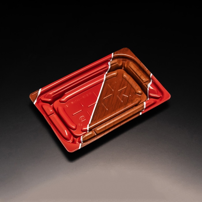 リスパック 惣菜容器 バイオデリカ優枠 本体 17-11B RHBU402 K-とうび赤 50枚/袋(ご注文単位20袋)【直送品】