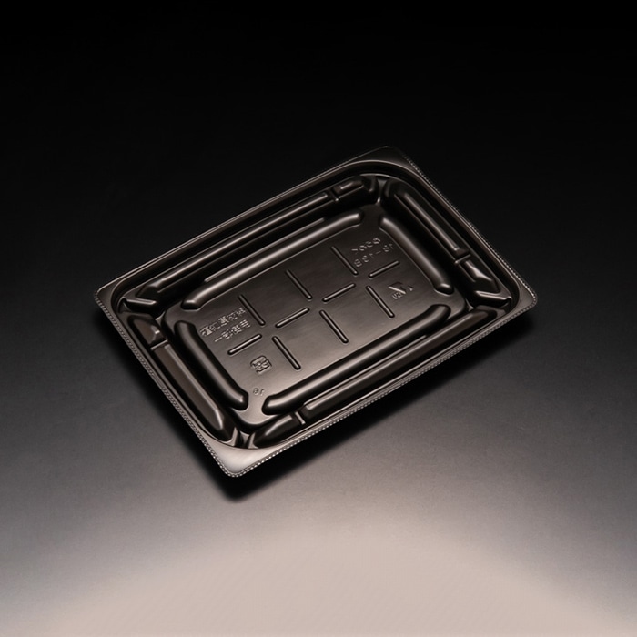 リスパック 惣菜容器 バイオデリカ優枠 本体 18-13B RHBU551 黒 50枚/袋(ご注文単位16袋)【直送品】