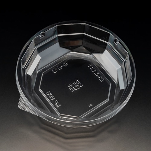 リスパック サラダ容器 バイオMF 本体 50 B クリアー PABR880 50枚/袋（ご注文単位16袋）【直送品】