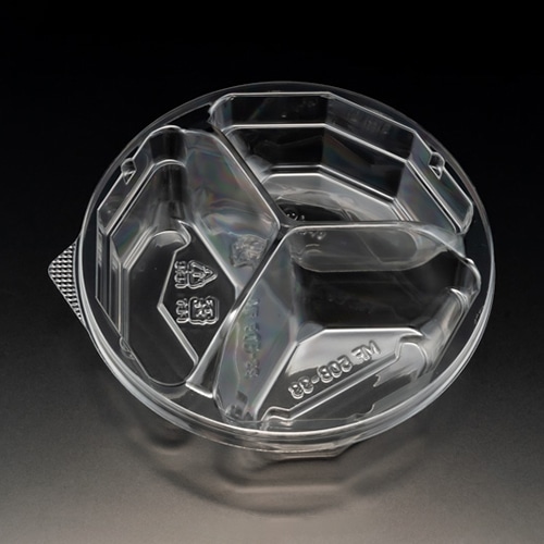 リスパック サラダ容器 バイオMF 本体 50 Bー3S クリアー PABR885 50枚/袋（ご注文単位16袋）【直送品】