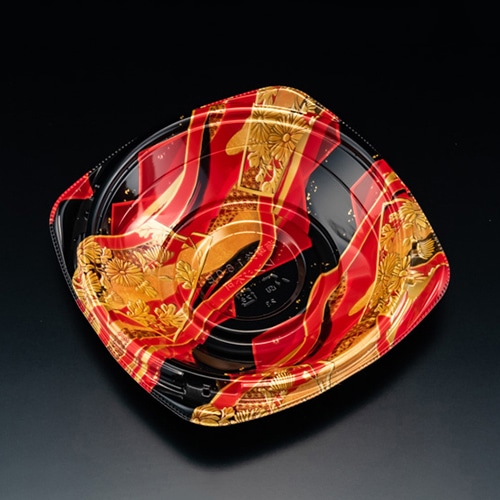 リスパック 丼容器 バイオPS 海専丼 本体 160B せんか赤 RRKS226 50枚/袋（ご注文単位16袋）【直送品】