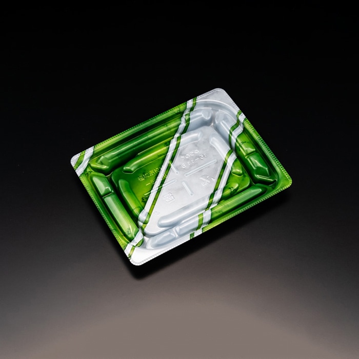 リスパック 惣菜容器 バイオデリカ優枠 本体 15-11B RHBU304 K-ルネ緑 50枚/袋(ご注文単位24袋)【直送品】