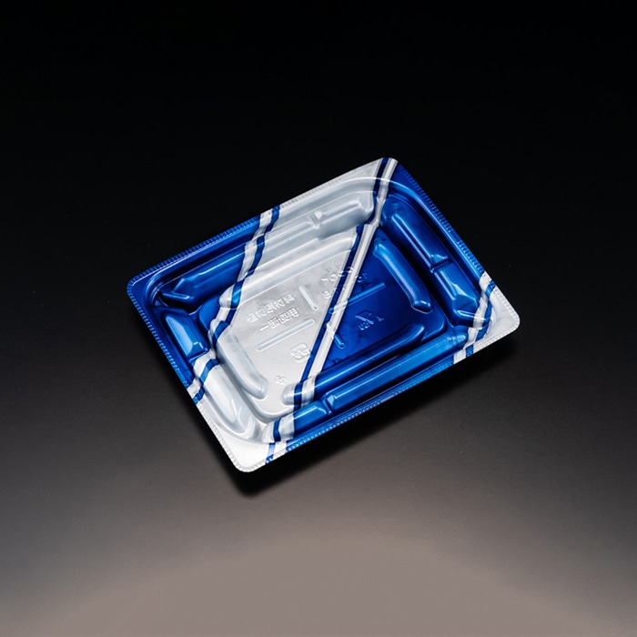 リスパック 惣菜容器 バイオデリカ優枠 本体 15-11B RHBU307 K-ルネ青 50枚/袋(ご注文単位24袋)【直送品】