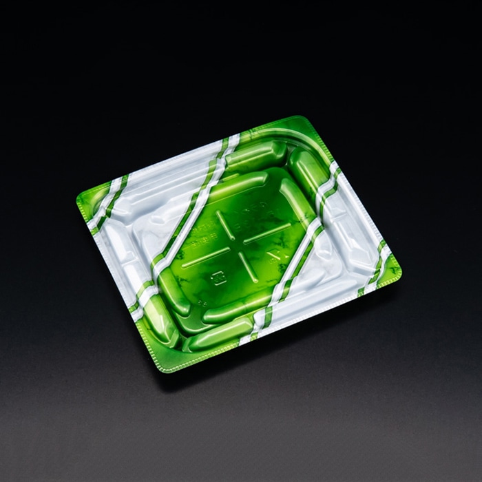 リスパック 惣菜容器 バイオデリカ優枠 本体 15-13B RHBU354 K-ルネ緑 50枚/袋(ご注文単位20袋)【直送品】
