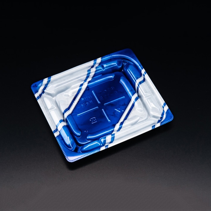 リスパック 惣菜容器 バイオデリカ優枠 本体 15-13B RHBU357 K-ルネ青 50枚/袋(ご注文単位20袋)【直送品】