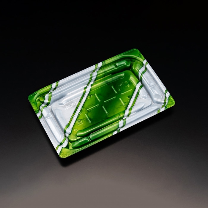 リスパック 惣菜容器 バイオデリカ優枠 本体 18-11B RHBU504 K-ルネ緑 50枚/袋(ご注文単位16袋)【直送品】