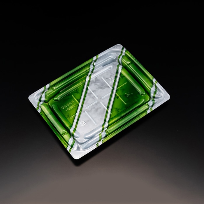 リスパック 惣菜容器 バイオデリカ優枠 本体 20-15B RHBU704 K-ルネ緑 50枚/袋(ご注文単位12袋)【直送品】